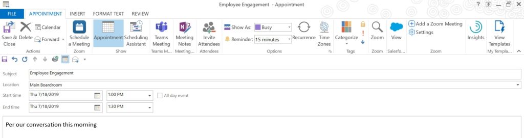 meeting effectiveness example 1